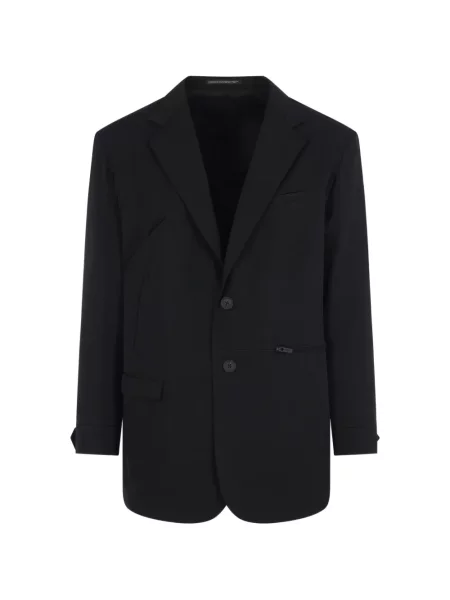 Geacă Yohji Yamamoto de lână cu rever negru
