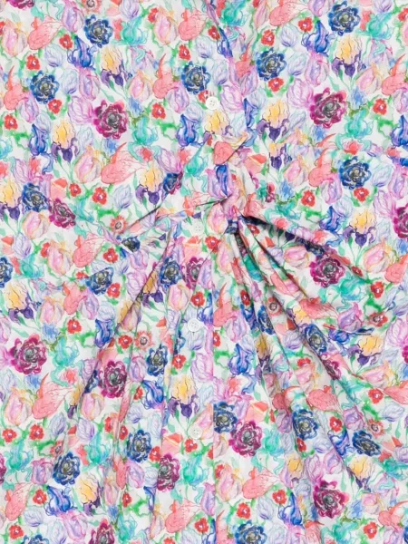 Udrapować bluzka Jnby z nadrukiem drapowana biała