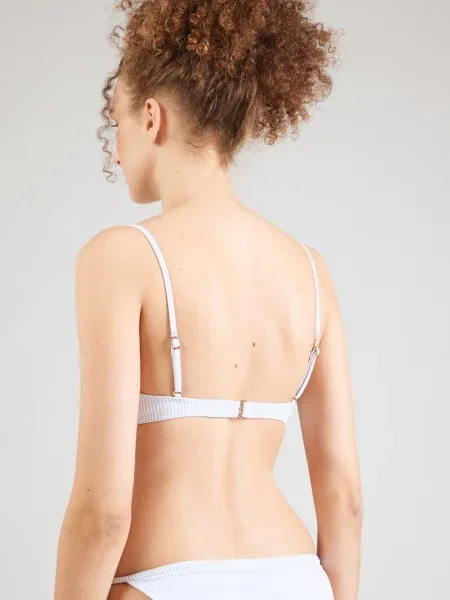 HOLLISTER Bikini zgornji del svetlo modra bela
