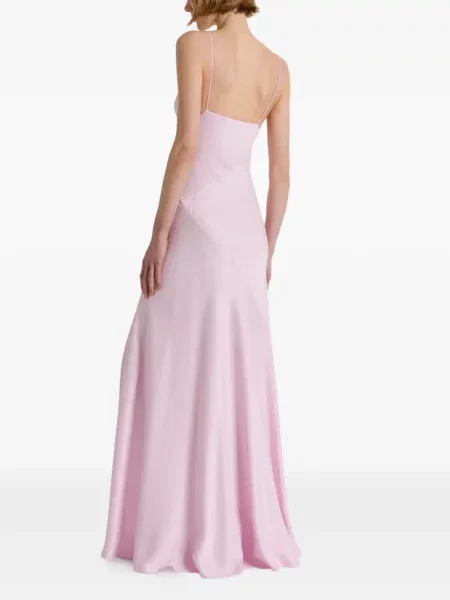 Rochie maxi Alberta Ferretti din satin roz