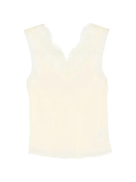 Top Patrizia Pepe z dekoltem w serek koronkowy