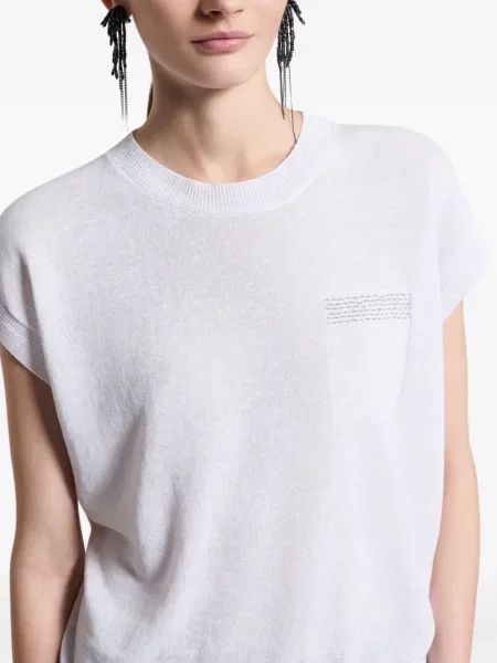 Tricou Peserico tricotate alb