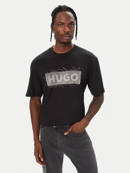 HUGO Póló Naxter fekete