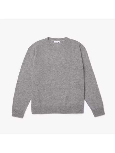 Свитер Lacoste.com с круглым вырезом серый