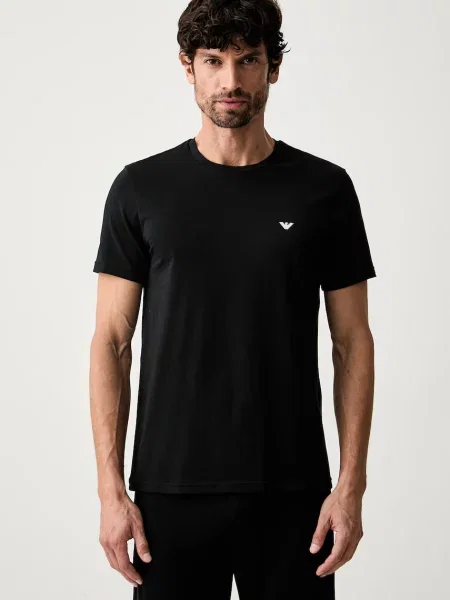 Emporio Armani Underwear tricou loungewear bărbătesc din cu pachet de 2 negru