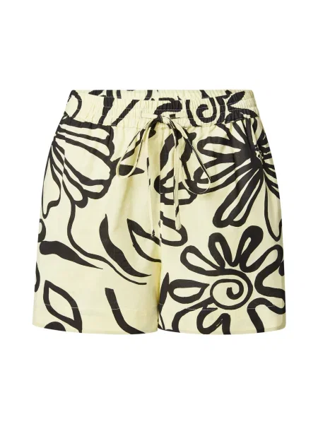 TOPSHOP Nadrág világos sárga fekete
