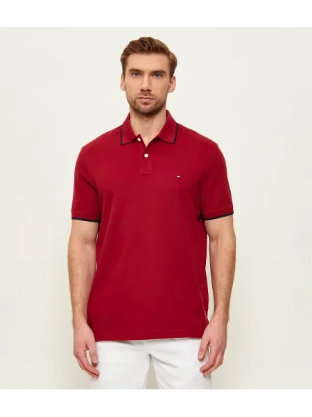 Tommy Hilfiger Tricou polo Pique Roșu bordo