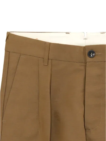 Plisované bermudy Fortela hnědé