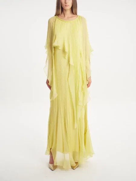 Rochie Irina Schrotter cu volane galben