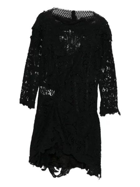 Sukienka midi Isabel Marant w kwiatki koronkowa do kolan czarna