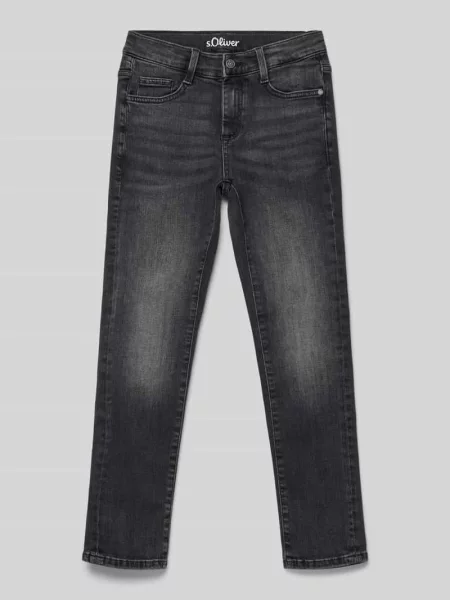 Jeansy o kroju regular fit z 5 model ‘Seattle’ S.oliver Red Label czarne