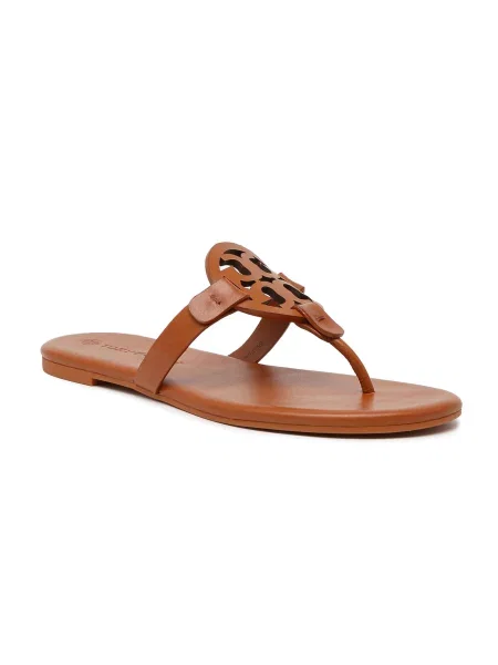 Șlapi Tory Burch din piele maro