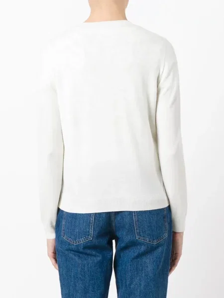 Cardigan Miu Miu cu paiete alb