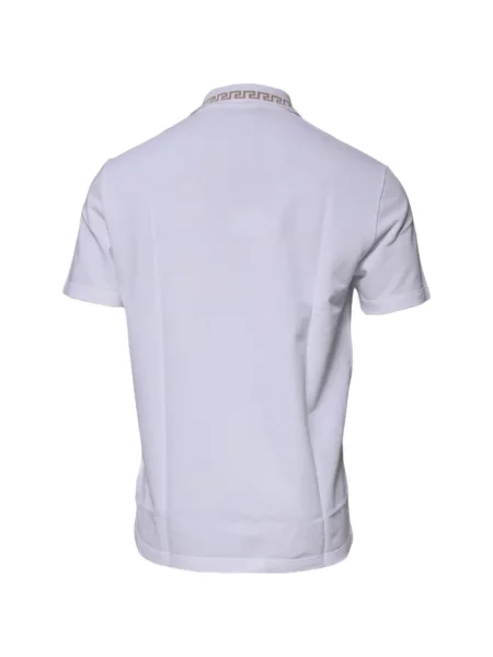 Gulerat tricou polo Versace alb