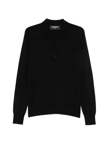 Lung tricou polo Patrizia Pepe negru