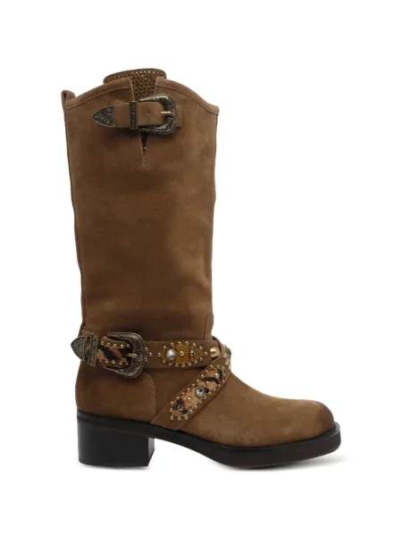 Botine Kurt Geiger London cu cataramă maro