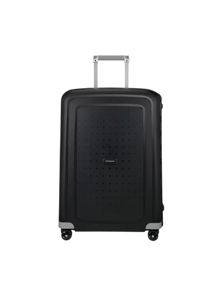 Lniana walizka Samsonite czarna