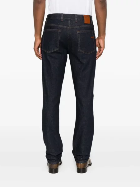 Blugi Zegna cu 5 buzunare albastru