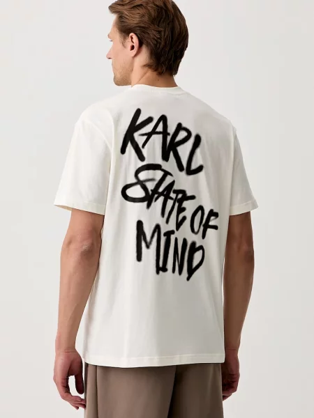 Karl Lagerfeld Jeans tricou pentru bărbați din bej