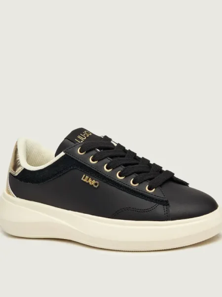 Liu Jo Teniși din piele CASPER 01 | piele întoarsă negru