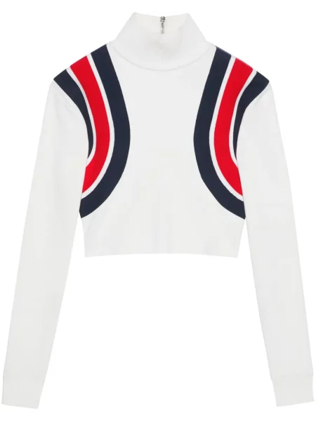Pletený oříznuté top Gucci bílý