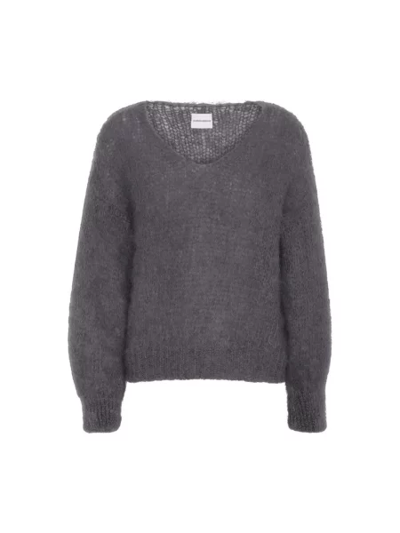Sweter Americandreams wełniany szary