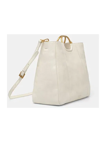 Twinset torebka tote skórzana beżowa
