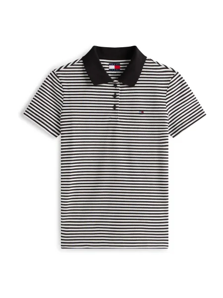 Tommy Jeans Tricou ESSENTIAL negru alb