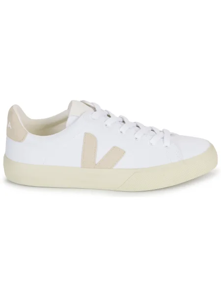 Pantofi Veja Campo din canvas alb