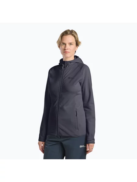 Bluza Jack Wolfskin Baiselberg Hooded FZ graphite szara