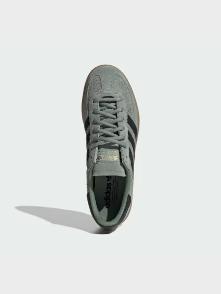 Кожаные кеды Adidas зеленые