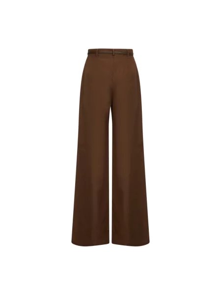 Max Mara Studio Spodnie Kobieta L Farea Trousers brązowy