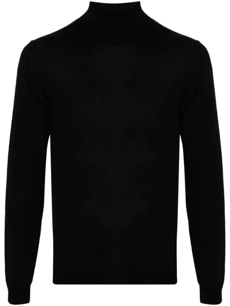 Sweter Roberto Collina z wełny merino czarny