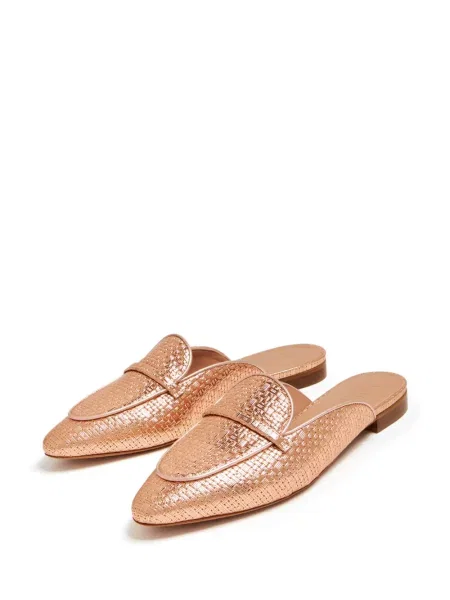 Papuci tip mules Malone Souliers din piele auriu
