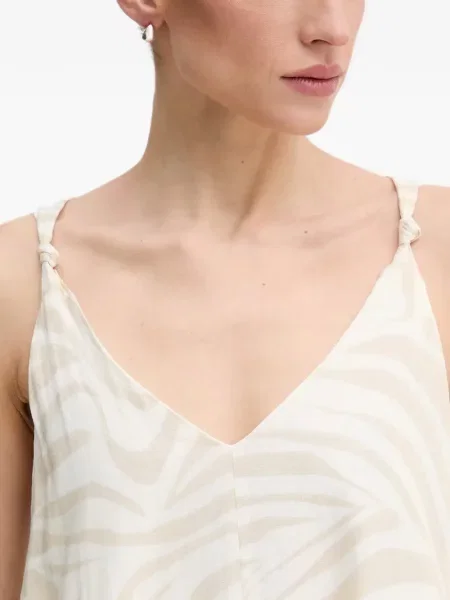 Rochie Dkny cu imagine cu decolteu în V cu model zebră