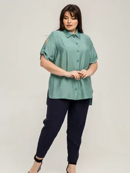 Блуза All Posa віскоза/модал зелений