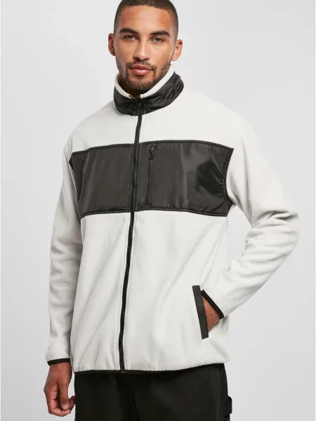 Флийс яке Urban Classics закърпени сиво