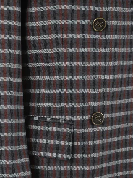 Geacă Etro în carouri gri