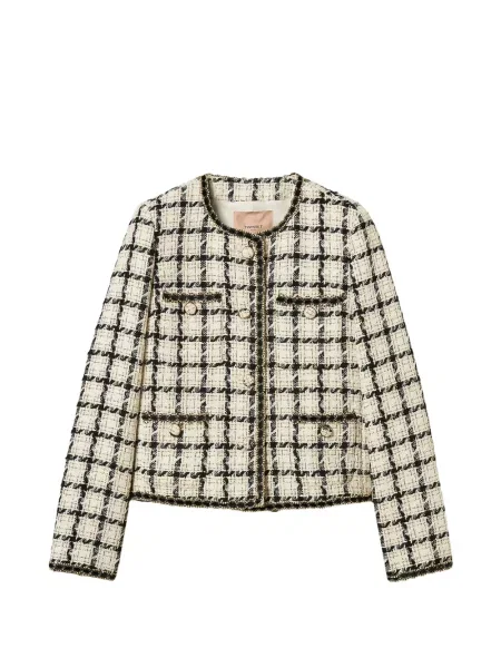 Bouclé geacă Twinset în carouri