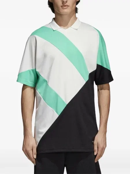 Tricou polo Adidas tricotate cu imagine fără mâneci alb