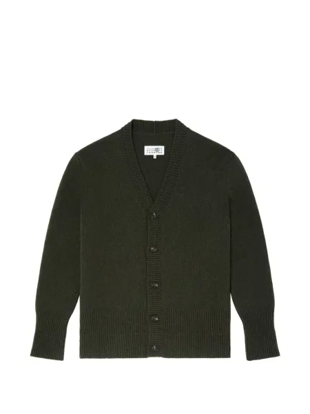 Cardigan Mm6 Maison Margiela de lână verde