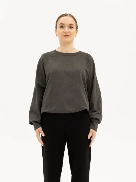 Кофти та светри Fruit of the loom Lightweight raglan sweat графіт бавовна/поліестер