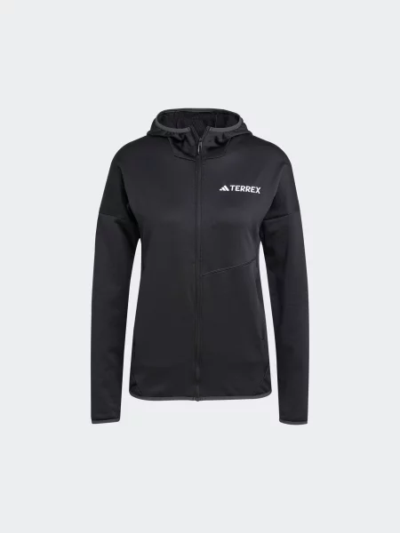 Pulover Adidas Terrex iz flisa črna
