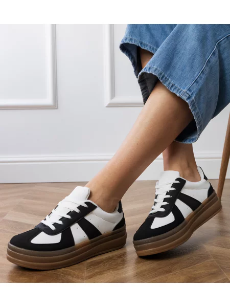 Sneakerși D/ceo cu platformă negru
