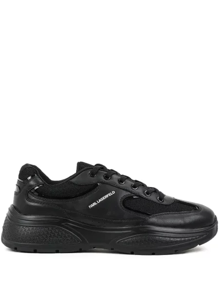 Sneakerși Karl Lagerfeld cu șireturi din dantelă chunky negru