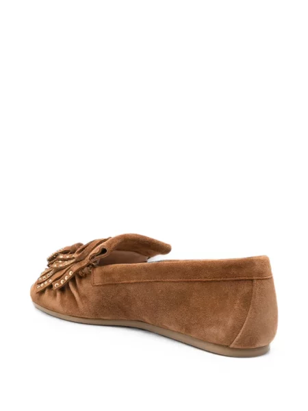 Pantofi loafer Stuart Weitzman cu tepi maro