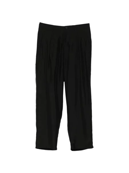Svilene hlače Yohji Yamamoto crna