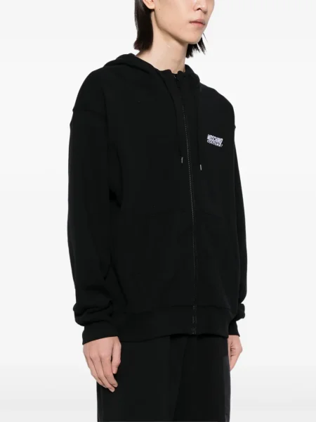 Hanorac cu glugă Moschino cu broderie negru