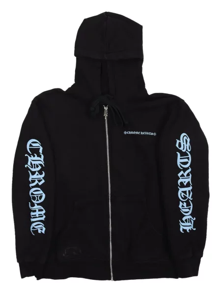 Bluza z kapturem Chrome Hearts na zamek z kapturem z nadrukiem