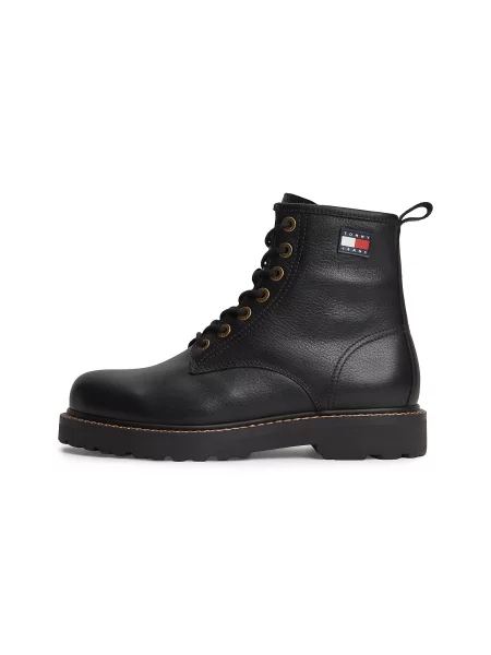 Tommy Jeans Bocanci cu șireturi ARCHIVE negru
